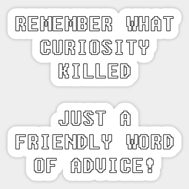 Balthier Final Fantasy XII - Remember what curiosity killed quote Sticker by thethirddriv3r